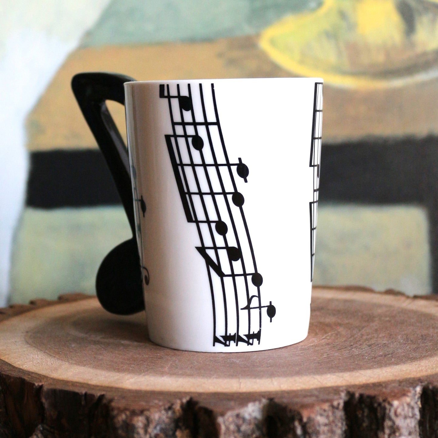 Music Note Handle Mug: Rock and Roll Coffee Cup, Music Lover Gift
