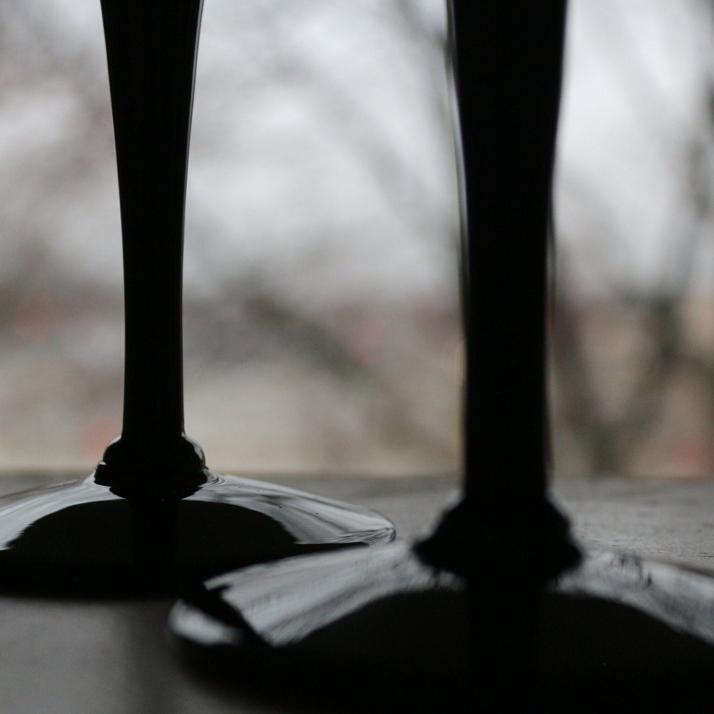 Black Champagne Flutes: Matte Black Toasting Glasses, Set of 2