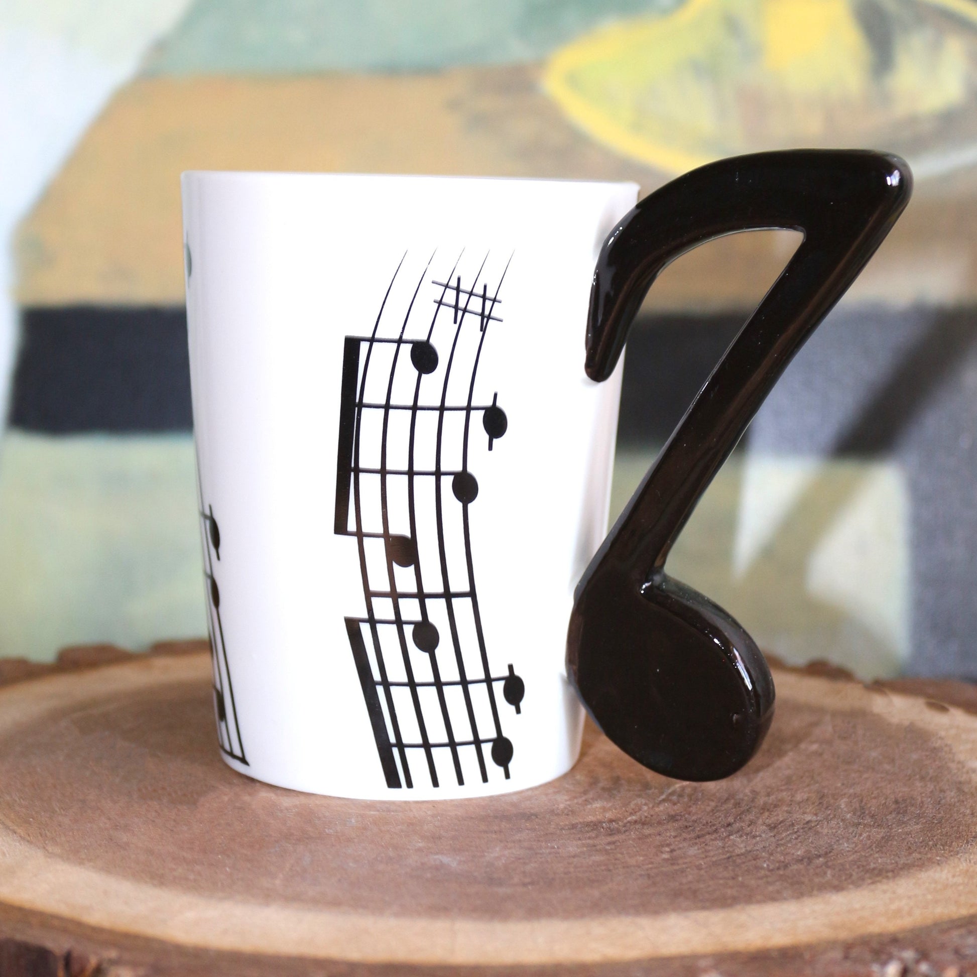Music Note Handle Mug: Rock and Roll Coffee Cup, Music Lover Gift