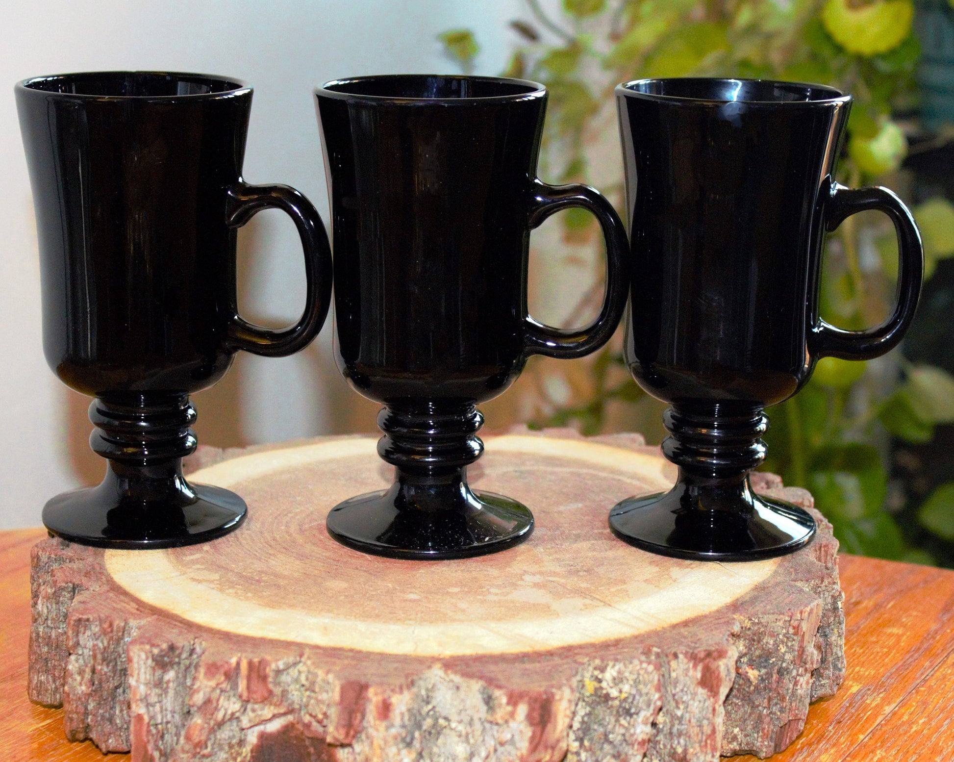 Matte Black Coffee Mug Set - 3pc Modern Black Decor