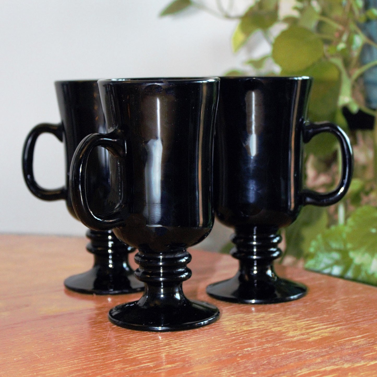 Matte Black Coffee Mug Set - 3pc Modern Black Decor