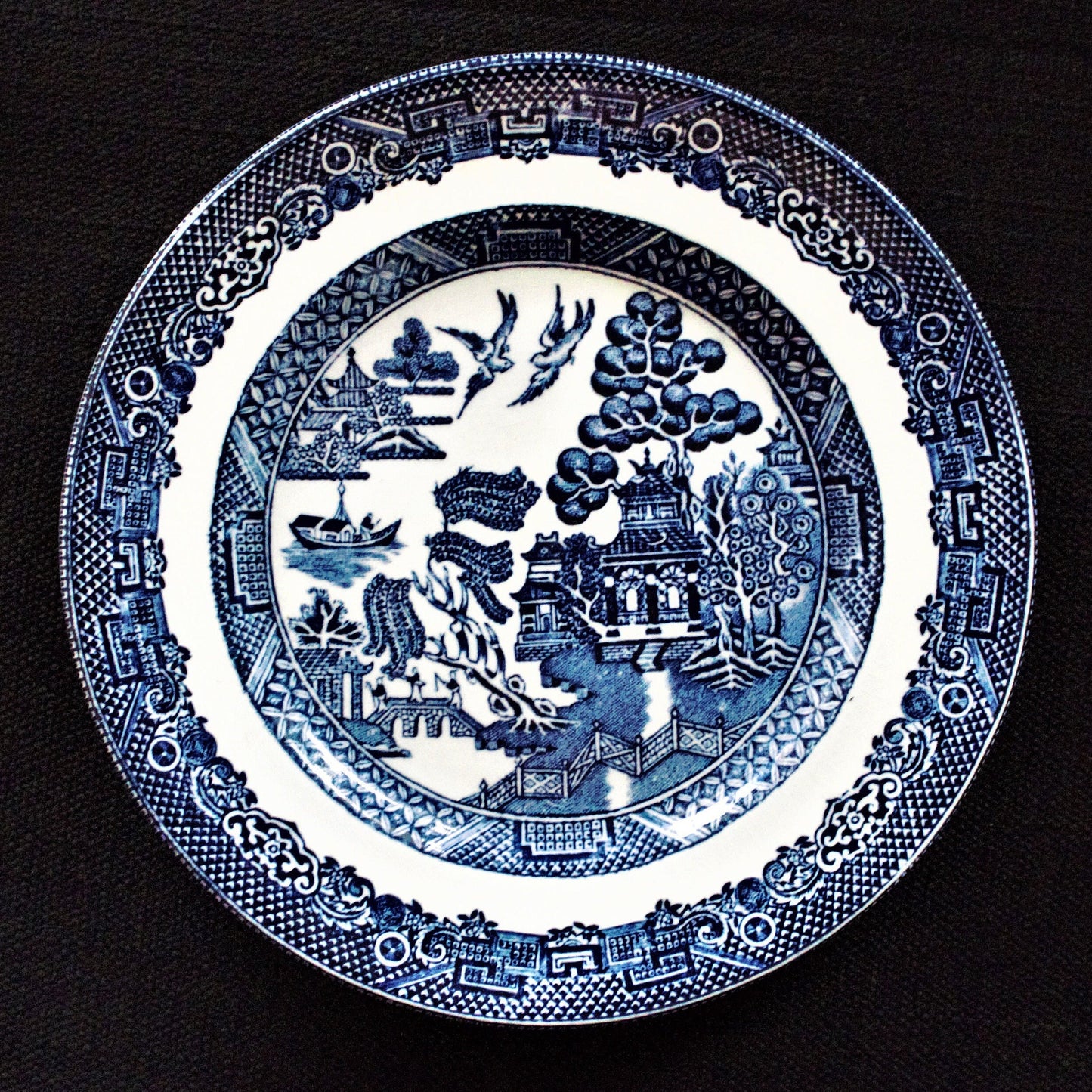 Vintage Blue Willow Plates - Johnson Brothers Ironstone Set
