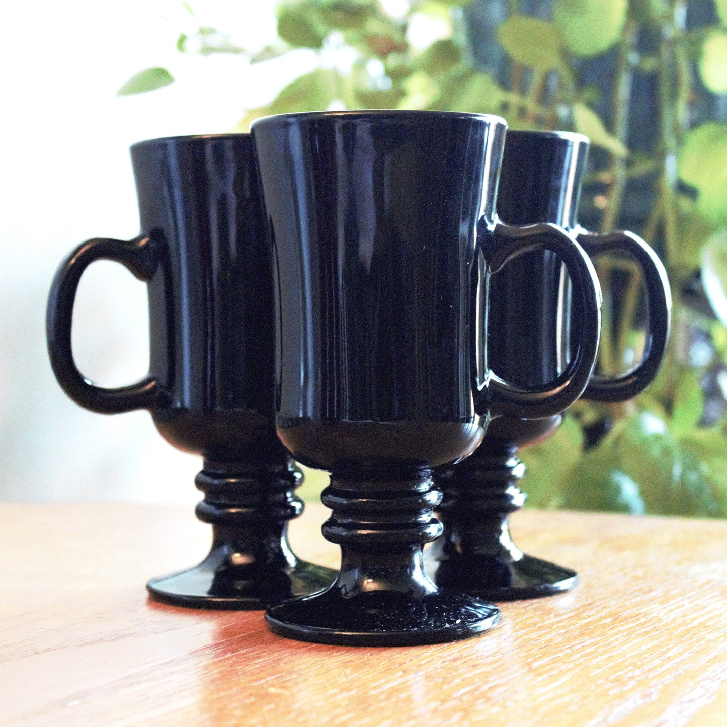 Matte Black Coffee Mug Set - 3pc Modern Black Decor