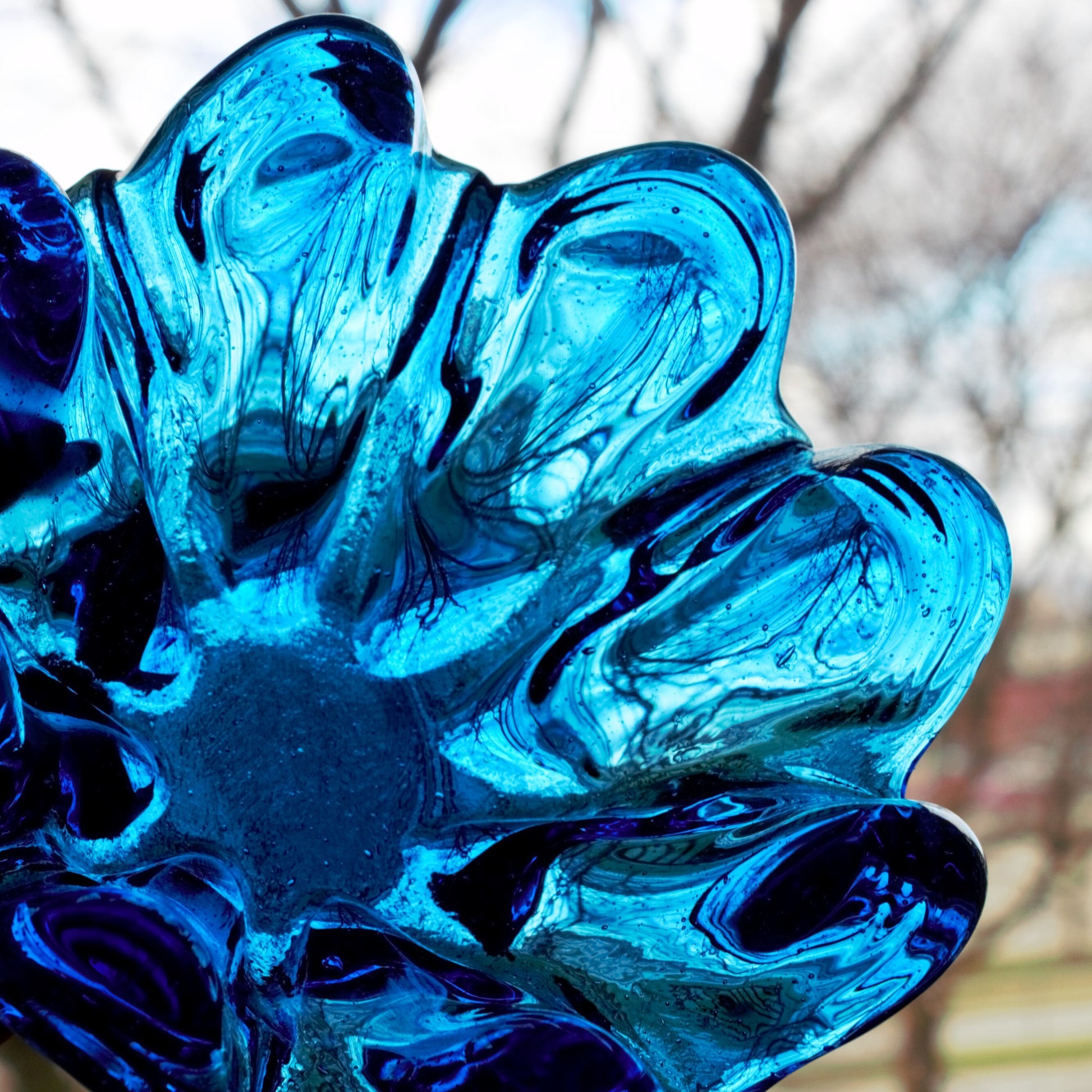 Italian Handblown Glass Votives: Cobalt Blue Candle Holders, Set of 3