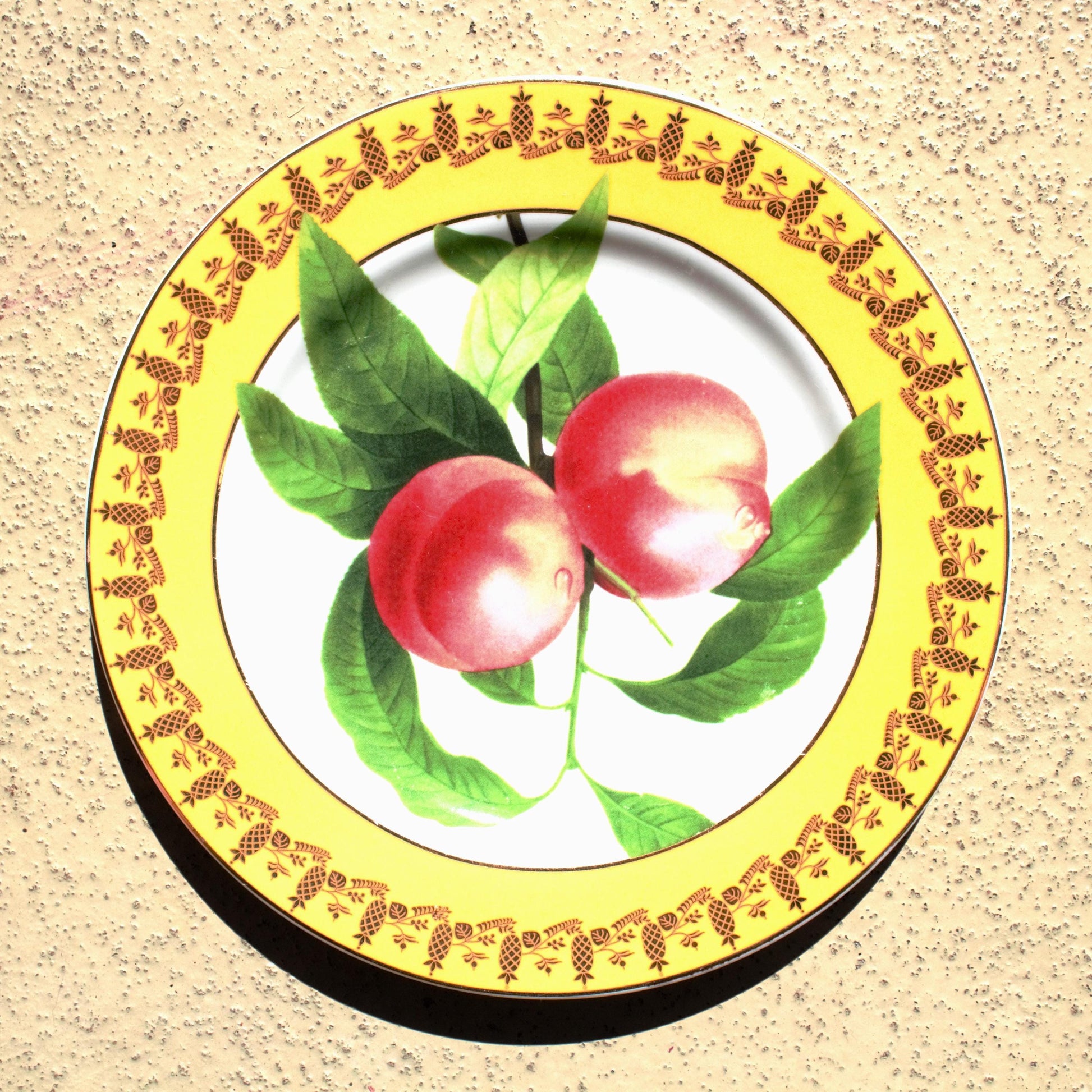 American Atelier Porcelain Dessert Plates (Set of 4) - Gold Fruit Pattern