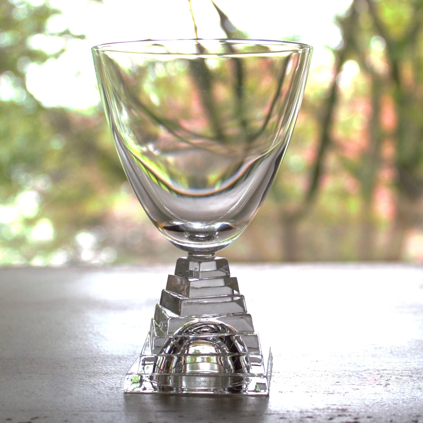 JG Durand Crystal Cocktail Glasses: Stacked Stem Tumblers, Set of 4