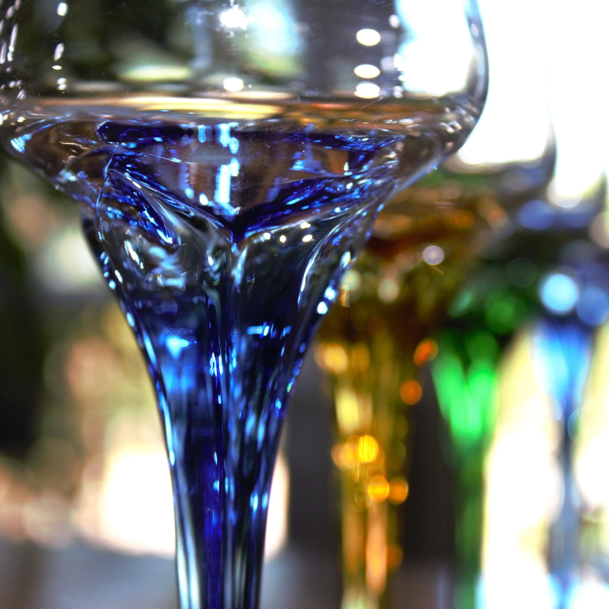 Vintage Italian Coupe Glasses - Jewel Tone Stemware, Set of 4