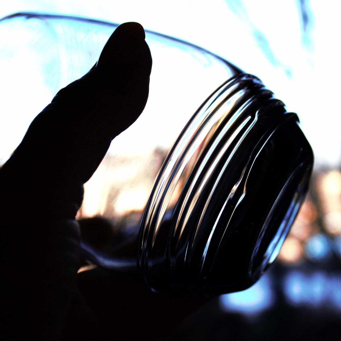 Mikasa Smokey Grey Tumblers: Hand Blown Glass Set of 4, unique glassware