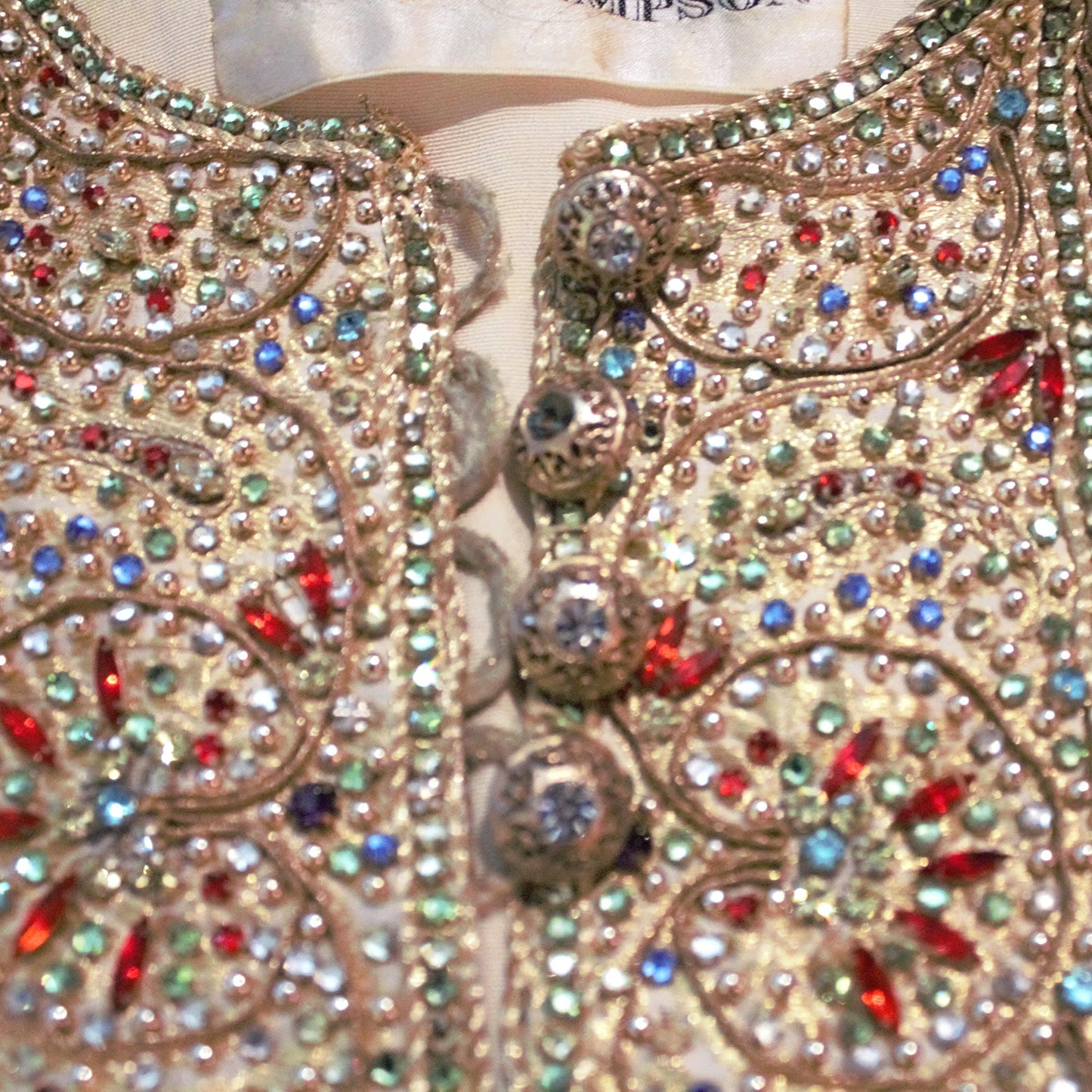 Rare Vintage Adele Simpson Beaded Couture Vest: 1960s Embellished Fashion