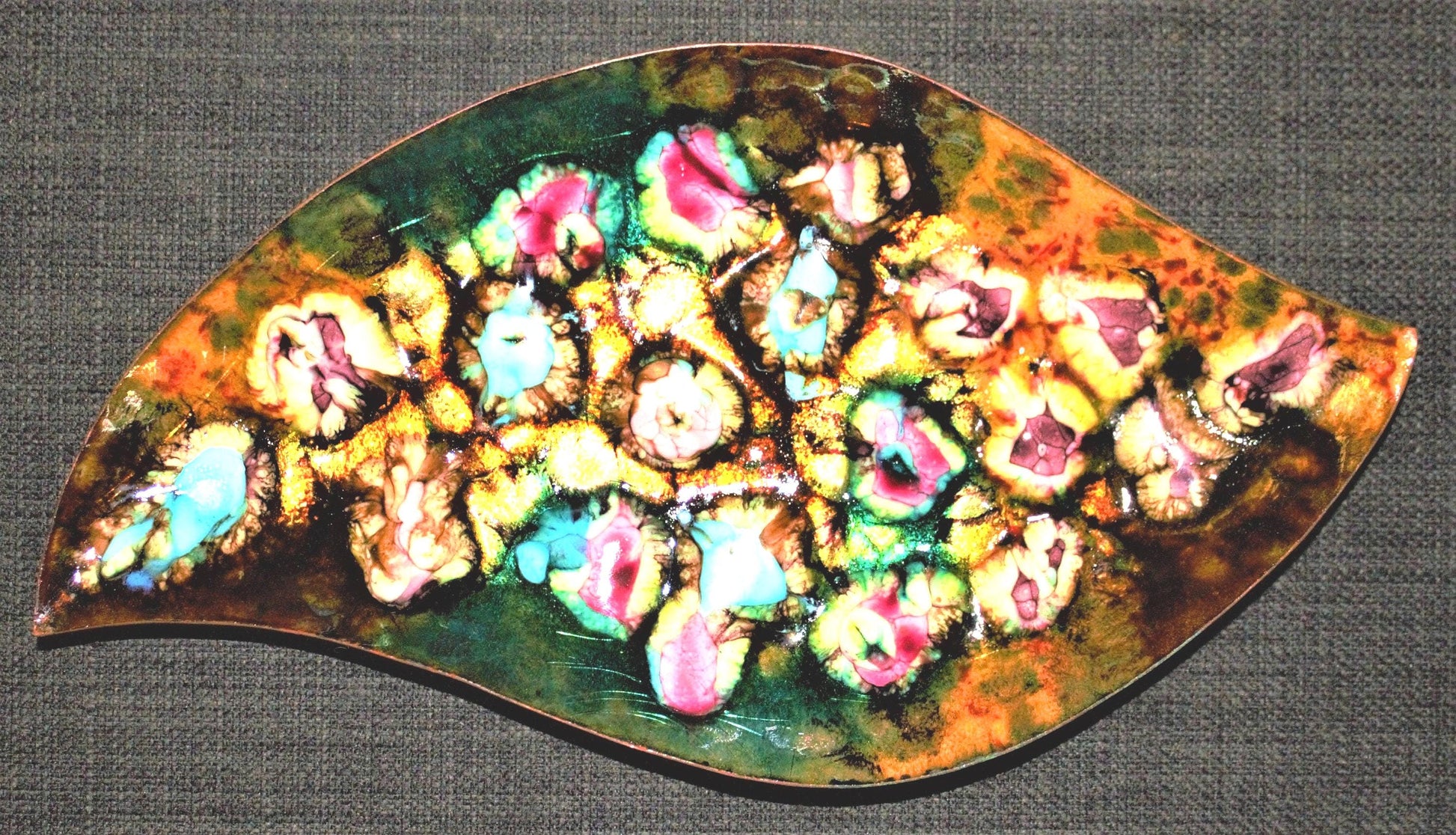 Esmaltes Garcia Trinket Dish: Mid-Century Modern Spanish Enamel on Copper