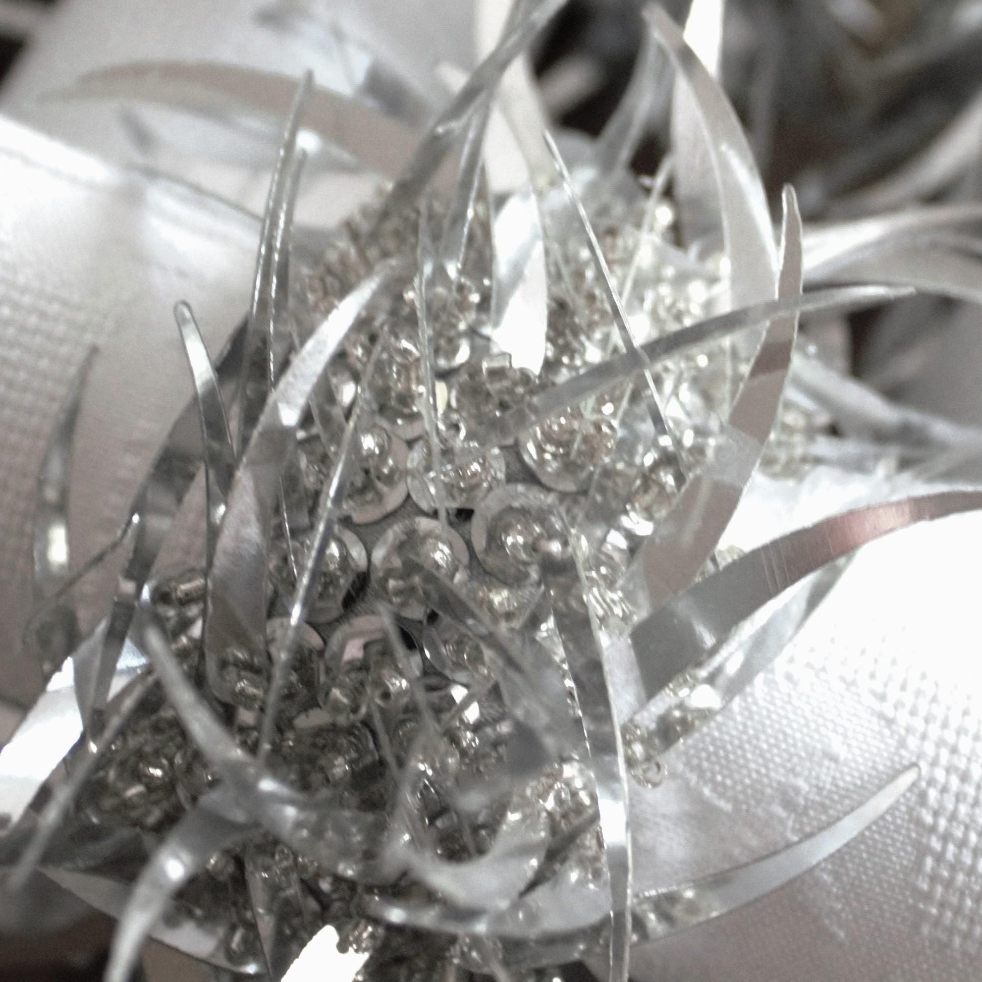 Vintage Silver Beaded Napkin Rings: Glittery Table Decor, Set of 4