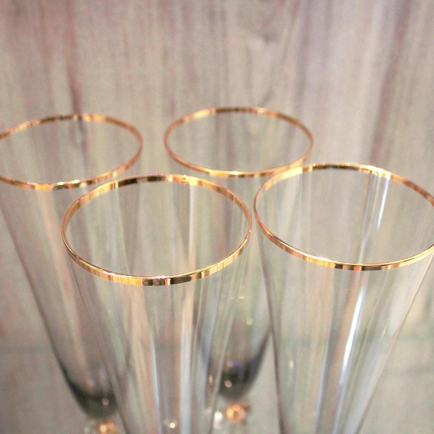 Vintage Jozef Stanik Smokey Black and gold Cocktail Glasses, Gold Ball Stem, Art Deco Barware Set of 4, MCM stemware